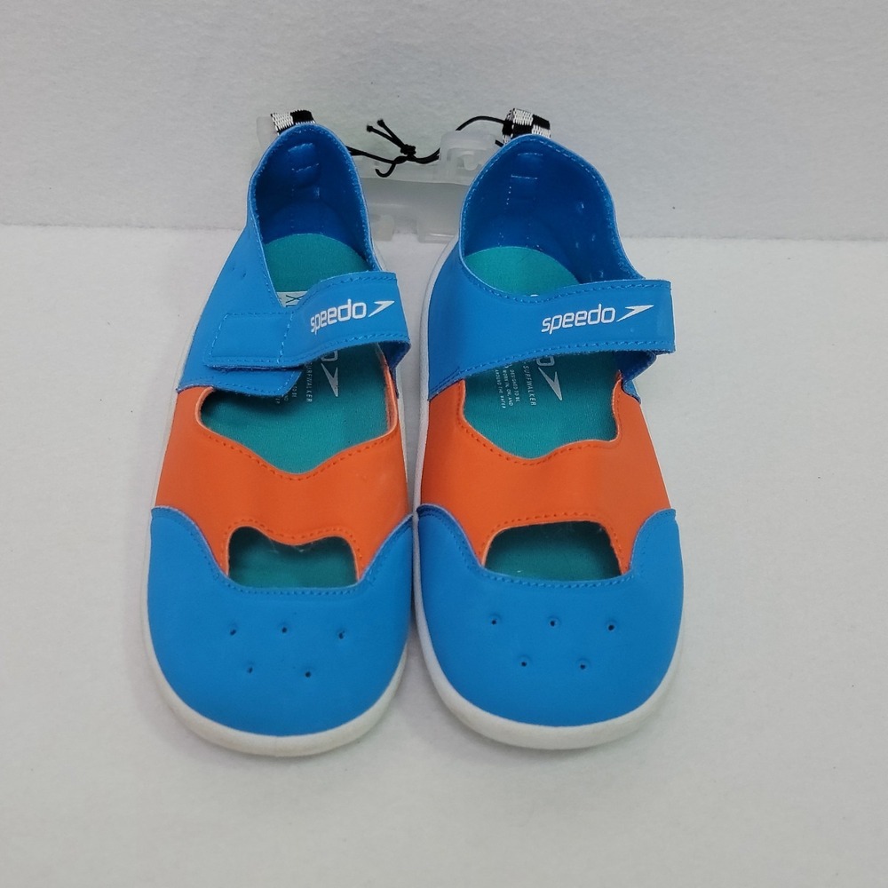 Speedo Kids Surfwalker Hybrid Water Shoes Blue Orange Size XL 11-12